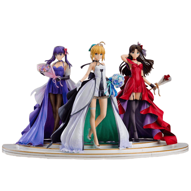 GSC 阿尔托莉雅+远坂凛+间桐樱 15周年礼服Ver. 手办 