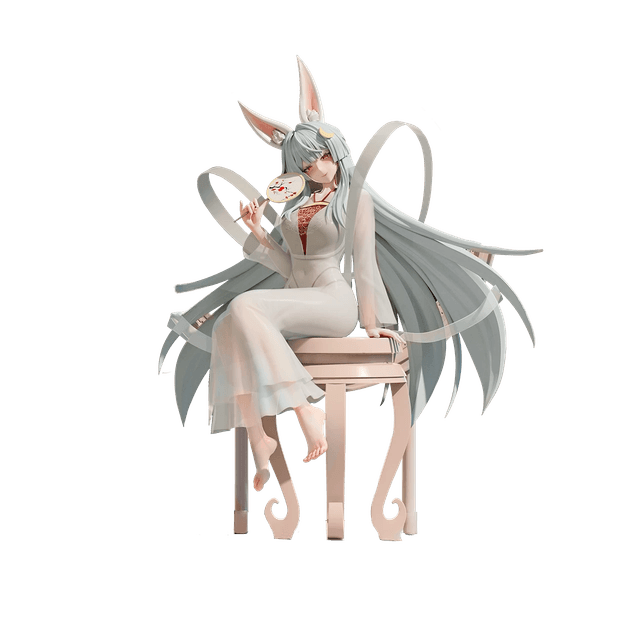 云翼云 原创 广寒玉兔 手办